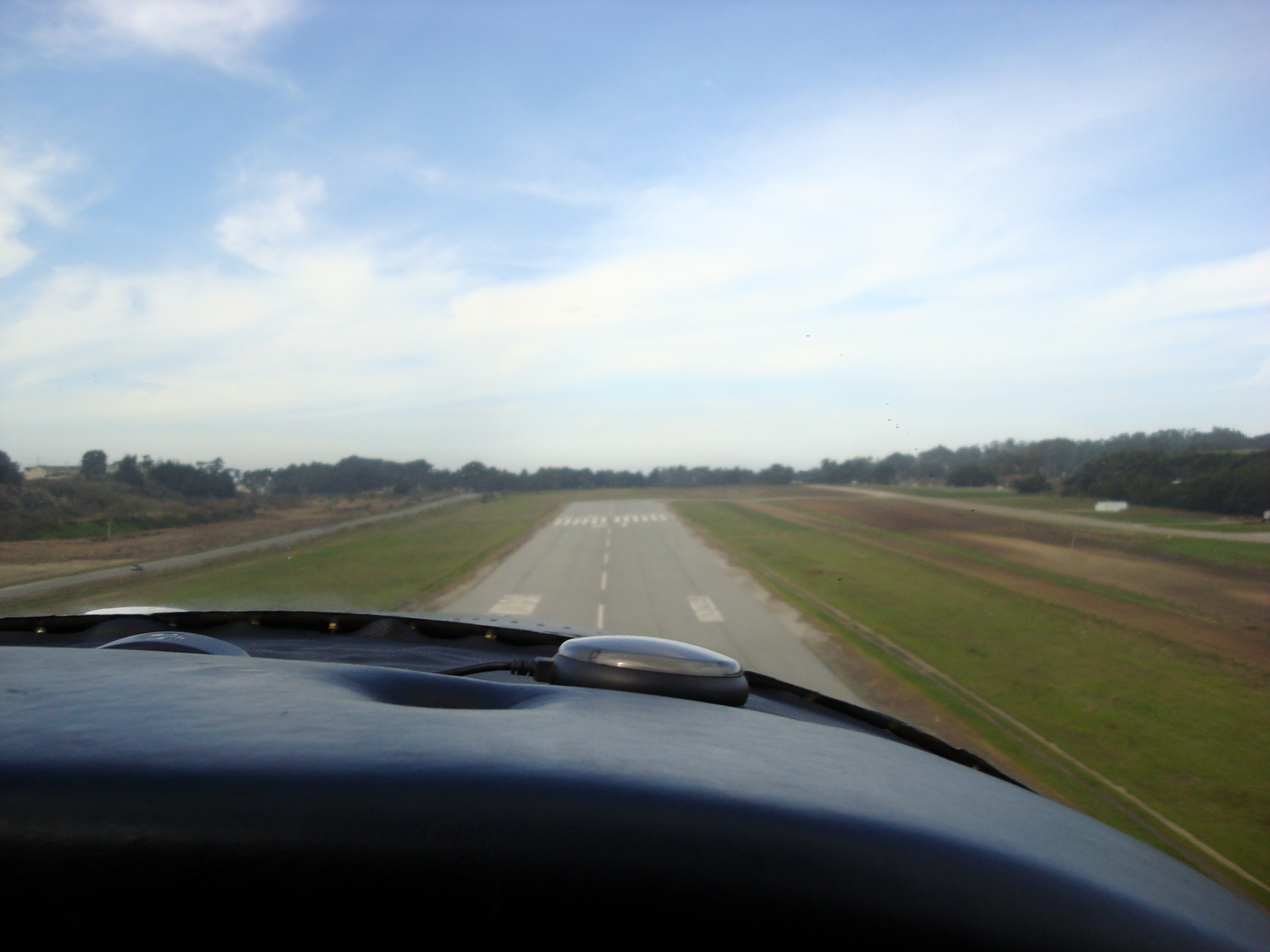 Taking off from Half Moon Bay Airport