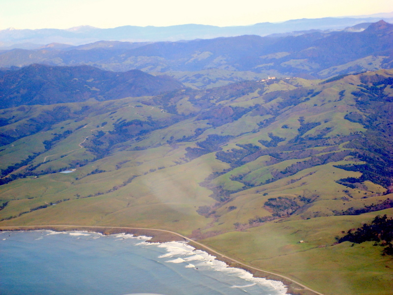 Hearst Castle overlooking the ocean
