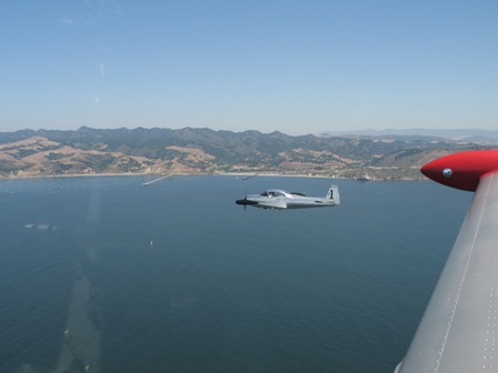 Gordon's plane off the right wing at Pismo